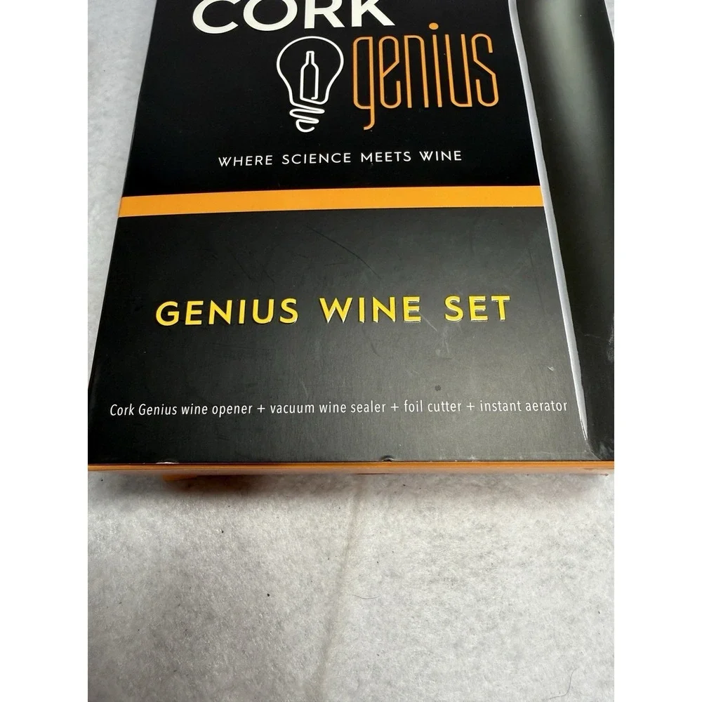 Cork Genius Wine Opener Set (4-piece) Cutter, Opener, Aerator, Sealer